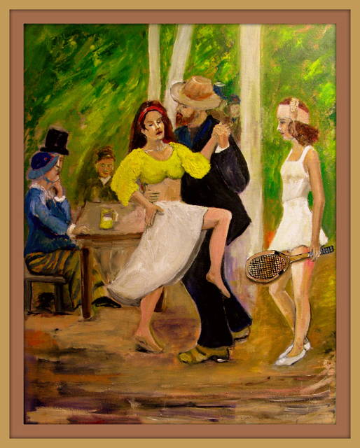 Charles Hanson  ' DANCE  By Renoir Reconfigured', created in 2015, Original Painting Oil.