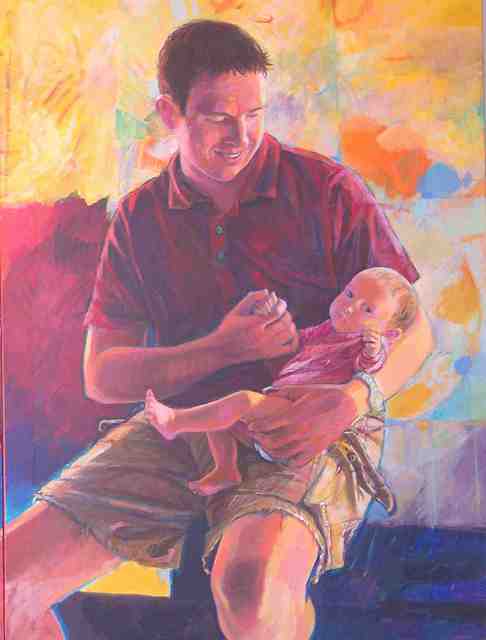 Doyle Chappell  'Dr  Rebber And Child', created in 2010, Original Painting Oil.