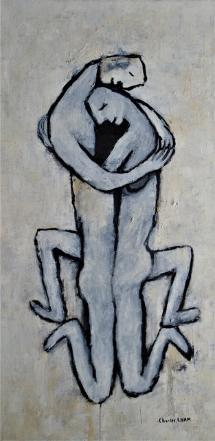 Charles Cham  '2781 LOVERS TWO LEGS UP', created in 2020, Original Printmaking Giclee.