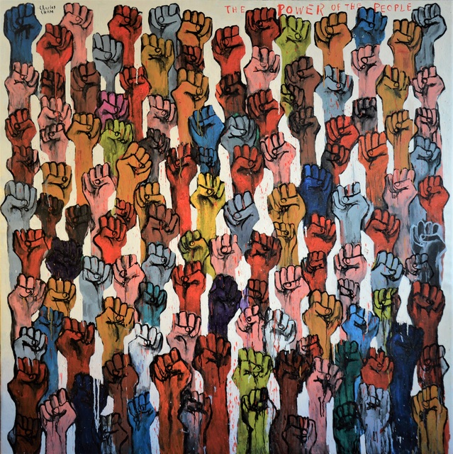 Charles Cham  '2828 THE POWER OF THE PEOPLE', created in 2021, Original Printmaking Giclee.