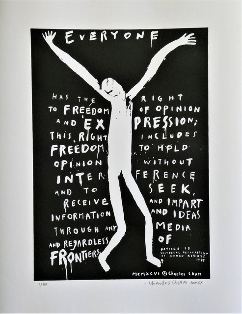 Artist Charles Cham. 'EVERYONE ' Artwork Image, Created in 2020, Original Printmaking Giclee. #art #artist