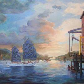 The TANGRAM leaves Charleston Harbor By Charles Edmunds