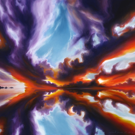 James Christopher Hill Artwork Reflections of the Mind, 2009 Oil Painting, Sky