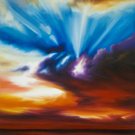 James Christopher Hill Artwork Skryrise, 2012 Oil Painting, Sky