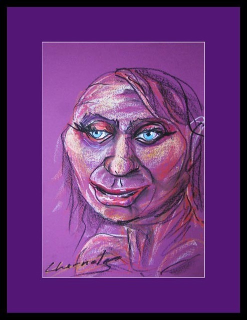 Artist George Chernoles. 'Viola' Artwork Image, Created in 2008, Original Watercolor. #art #artist