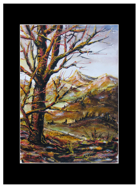 Artist George Chernoles. 'Tree' Artwork Image, Created in 2009, Original Watercolor. #art #artist