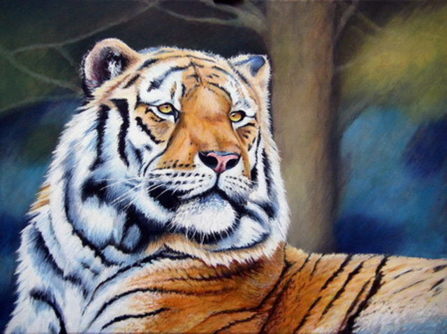 Chris Chalk  'Top Cat', created in 2009, Original Painting Oil.
