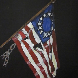 Chris Cooper: 'American Flag 13 Colony', 2014 Acrylic Painting, Americana. Artist Description:  American, flag, 13, colony, patriotic              ...