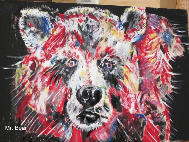 Artist Chris Cooper. 'Bear Painting' Artwork Image, Created in 2012, Original Painting Acrylic. #art #artist