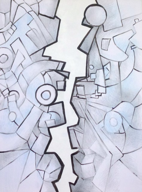 Christine Haehner Murdock  'OT', created in 2014, Original Drawing Charcoal.