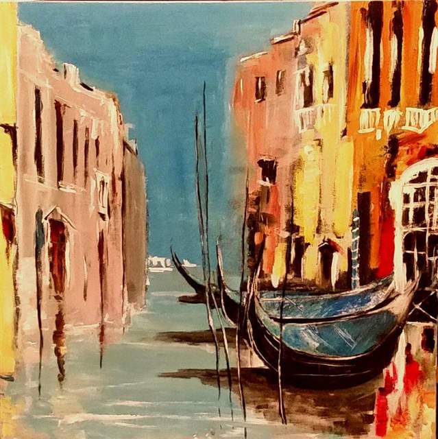 Artist Christian Mihailescu. 'Venice By Day' Artwork Image, Created in 2018, Original Painting Acrylic. #art #artist