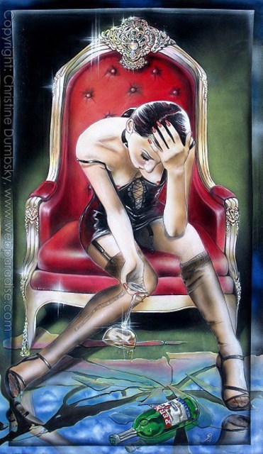 Artist Christine Dumbsky. 'Broken Hearted' Artwork Image, Created in 2005, Original Mixed Media. #art #artist