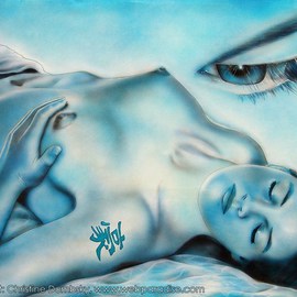 Christine Dumbsky: 'Conny  my sleeping beauty', 2008 Acrylic Painting, Erotic. Artist Description:  Conny, 90 x 160 cm ( 35,43 x 62,99 Inch) , 2007  ...