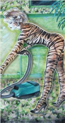 Christine Dumbsky: 'Welcome to the jungle 2', 2002 Acrylic Painting, Erotic. Welcome to the jungle 1, Size: 165 x 83 cm ( 64,9 x 32,60 Inch) , 2002 ...
