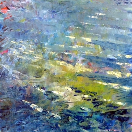 Chris Walker Artwork Lily Pond, 2014 Oil Painting, Atmosphere
