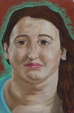 Ciara Gallagher: 'girls face', 2018 Pastel Drawing, Undecided. 
