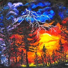 lightning storm By Cindy Pinnock