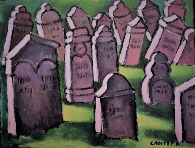 Krisztina Lantos  'Cemetery In Haigerloch', created in 2020, Original Painting Acrylic.