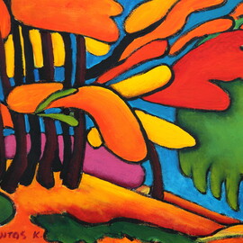 Krisztina Lantos: 'oakville fall', 2020 Acrylic Painting, Landscape. Artist Description: Autumn in Oakville usually is very colourful and beautiful. ...