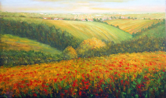 Isidro Cistare  'Toscana Italia', created in 2003, Original Painting Oil.