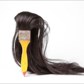 Seyo Cizmic: 'Misfit', 2000 Mixed Media Sculpture, Outsider. Artist Description:   Modified paintbrush with human hair  ...