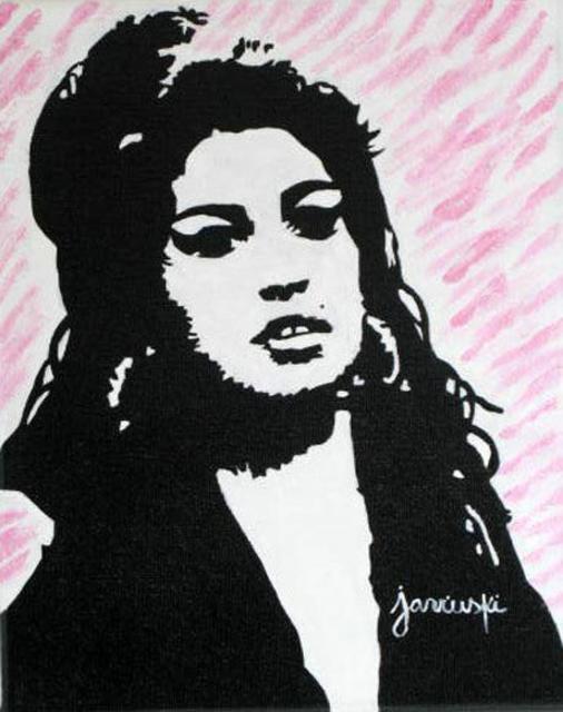 Artist Caroline Jarvinski. 'Amy Winehouse' Artwork Image, Created in 2012, Original Giclee Reproduction. #art #artist