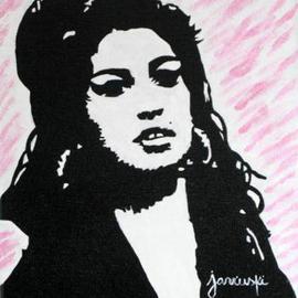 Caroline Jarvinski: 'Amy Winehouse', 2012 Acrylic Painting, Other. Artist Description:   amy winehouse pop art     ...