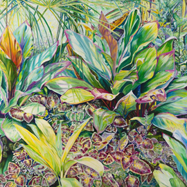 Ti Plants with Coleus By Caren Keyser