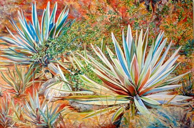 Artist Caren Keyser. 'Tropical Heat' Artwork Image, Created in 2003, Original Mixed Media. #art #artist
