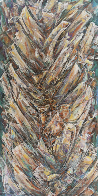 Artist Caren Keyser. 'Fantasy Palm' Artwork Image, Created in 2020, Original Collage. #art #artist