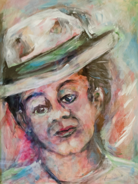 Artist Caren Keyser. 'Mr Sad Eyes' Artwork Image, Created in 2018, Original Mixed Media. #art #artist