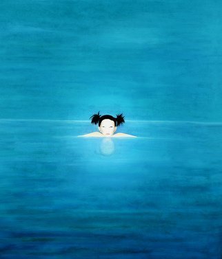 Claire Petit: 'below the surface', 2012 , Children. This painting is available in Fine Art Giclee Reproductions aEUR