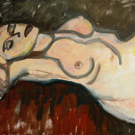 resting nude By Clare Van Stolk