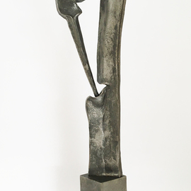 Claudio Bottero: 'Cova sculpture', 2010 Steel Sculpture, Abstract Figurative. Artist Description: Abstract piece that represents a Heron with her nest. ...