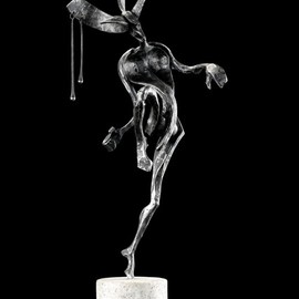 Claudio Bottero: 'giocoliere', 2008 Steel Sculpture, Abstract Figurative. Artist Description: My interpretation of a medieval juggler.  A fun piece which is unique and adds some interest to any living space ...