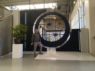 Claudio Bottero: 'stargate', 2018 Steel Sculpture, Abstract. This is a gate that I have wanted to make for many years. It s inspired by the night sky, it has many dimensions and interesting features. At the moment it opens manually, but could be operated remotely. Could be adapted to fit a larger entrance. ...