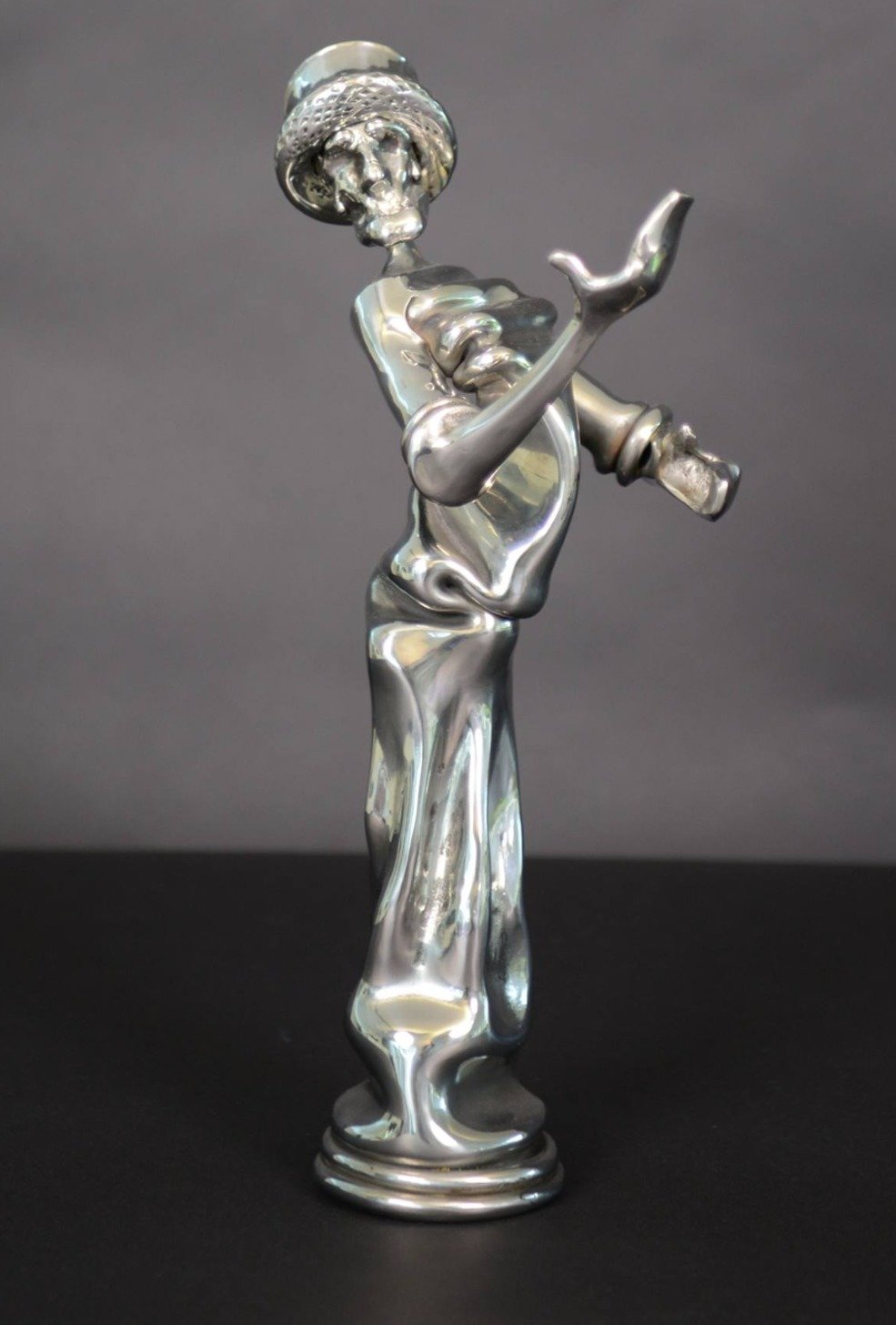 Claudio Bottero: 'strigheta', 2019 Steel Sculpture, Abstract Figurative. A very unique piece made from a piece of stainless steel pipe. ...