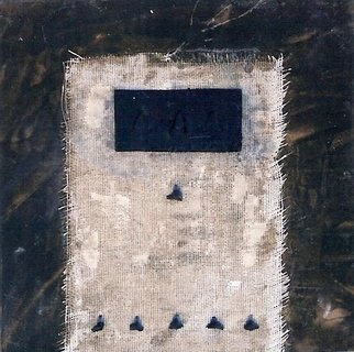Sergio Olivosm: 'Bajo el Mar', 2007 Oil Painting, Abstract.  Sharks teeth, cheese cloth, arrow heads from Mexico ...