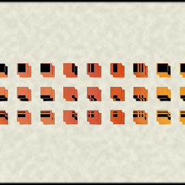 27 orange squares