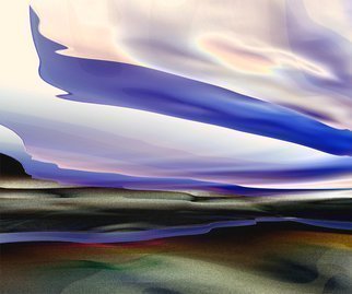 Cheryl Hrudka: 'In the Sky', 2014 Digital Print, Abstract Landscape. original digital art, abstract, abstraction, clouds, sky, water, river, digital art, computer art, landscapes, contemporary art, contemporary, realism...