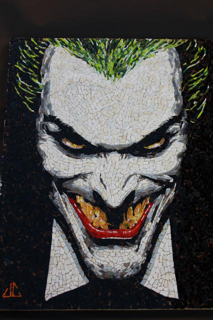 Artist Jonathan  Cohen. 'Joker Mosaic' Artwork Image, Created in 2014, Original Mosaic. #art #artist
