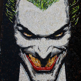 Joker Mosaic By Jonathan  Cohen