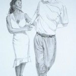 Graphite Two Hand Hold Salsa Dance By Lucille Coleman