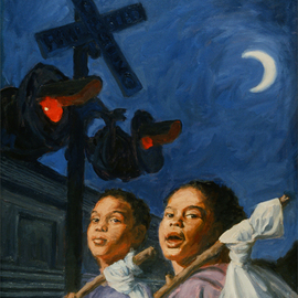 Lucille Coleman: 'Runaways', 2011 Oil Painting, Children. Artist Description:  This is an original oil painting of a dream I had of hopping a train and running away to throw caution to the wind. I would go to who knows where to do who knows what when I hear the sound of a train but I put two ...