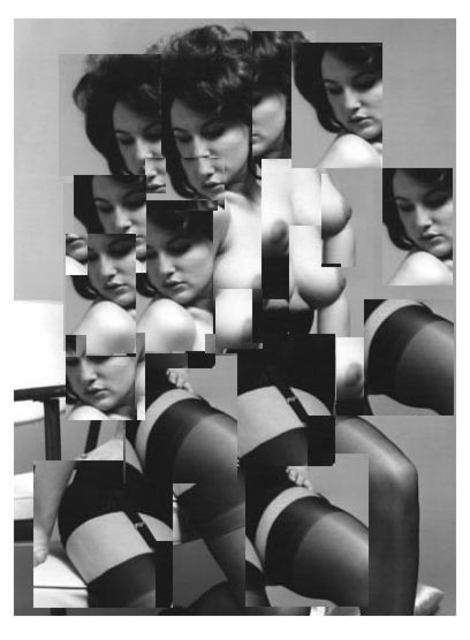 Artist Marc Rubin. 'Pin Up 65 In Black And White' Artwork Image, Created in 2008, Original Digital Art. #art #artist