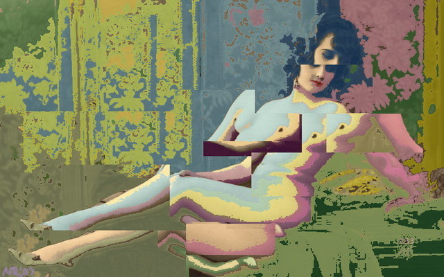 Marc Rubin  'Reclining Nude 1', created in 2008, Original Digital Art.