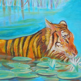 Wading Tiger By Arnold Grace Jr