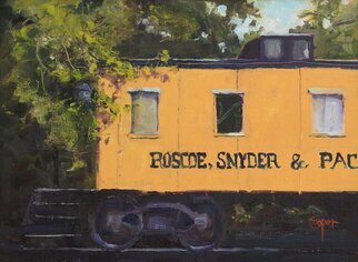 Karen Cooper: 'roscoe in yellow', 2022 Oil Painting, Other. plein air oil on panel...