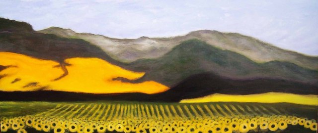 Artist Ricardo Copete. 'Sunflowers' Artwork Image, Created in 2009, Original Painting Acrylic. #art #artist
