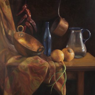 Angel Astorga: 'Bodegon XIV', 2008 Oil Painting, Still Life. 